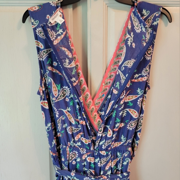 Westport Blue Paisley Flowy Jumpsuit - Picture 4 of 11
